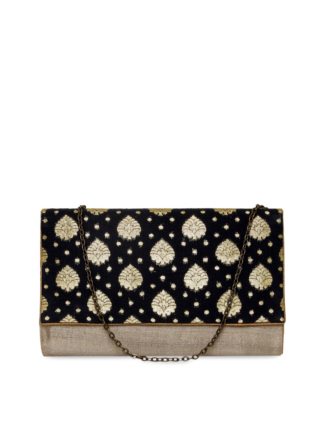 

Fabindia Black Structured Sling Bag