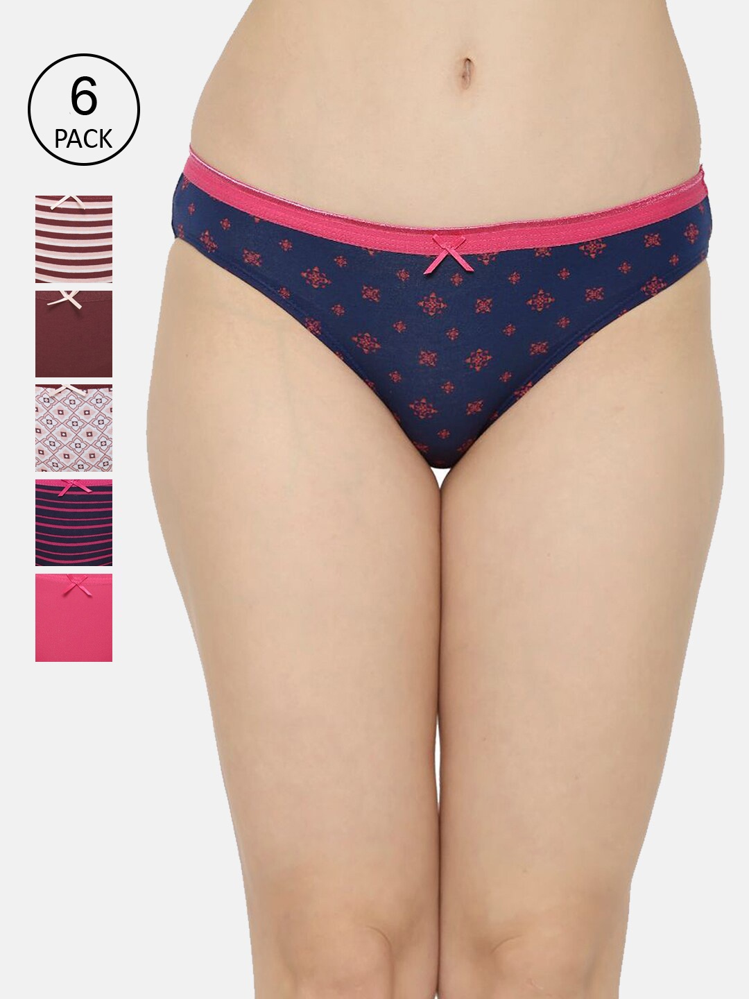 

Soie Women Pack Of 6 Basic Briefs 6BF-20PACK 2, Blue