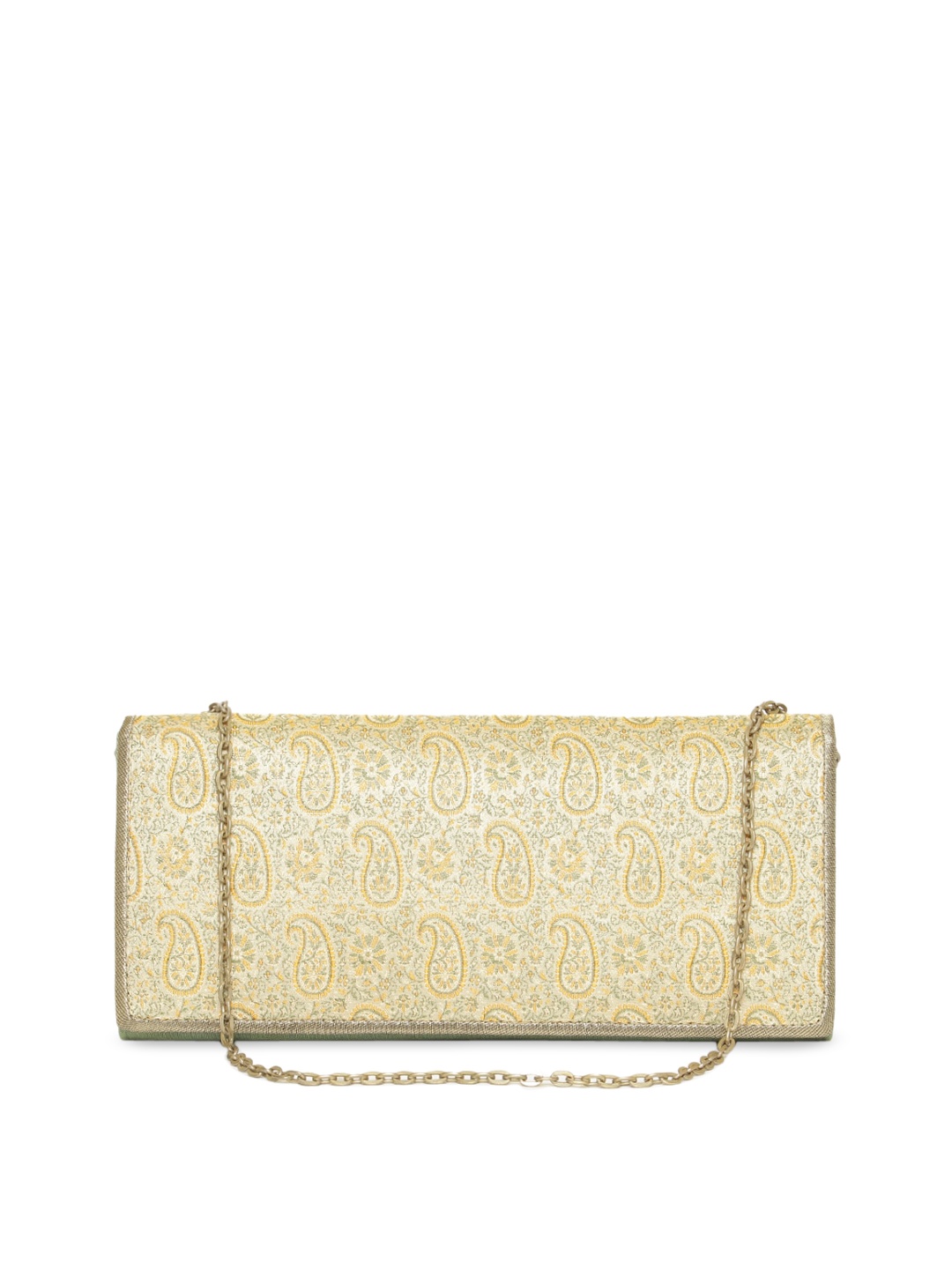 

Fabindia Gold-Toned Brocade Envelope Clutch