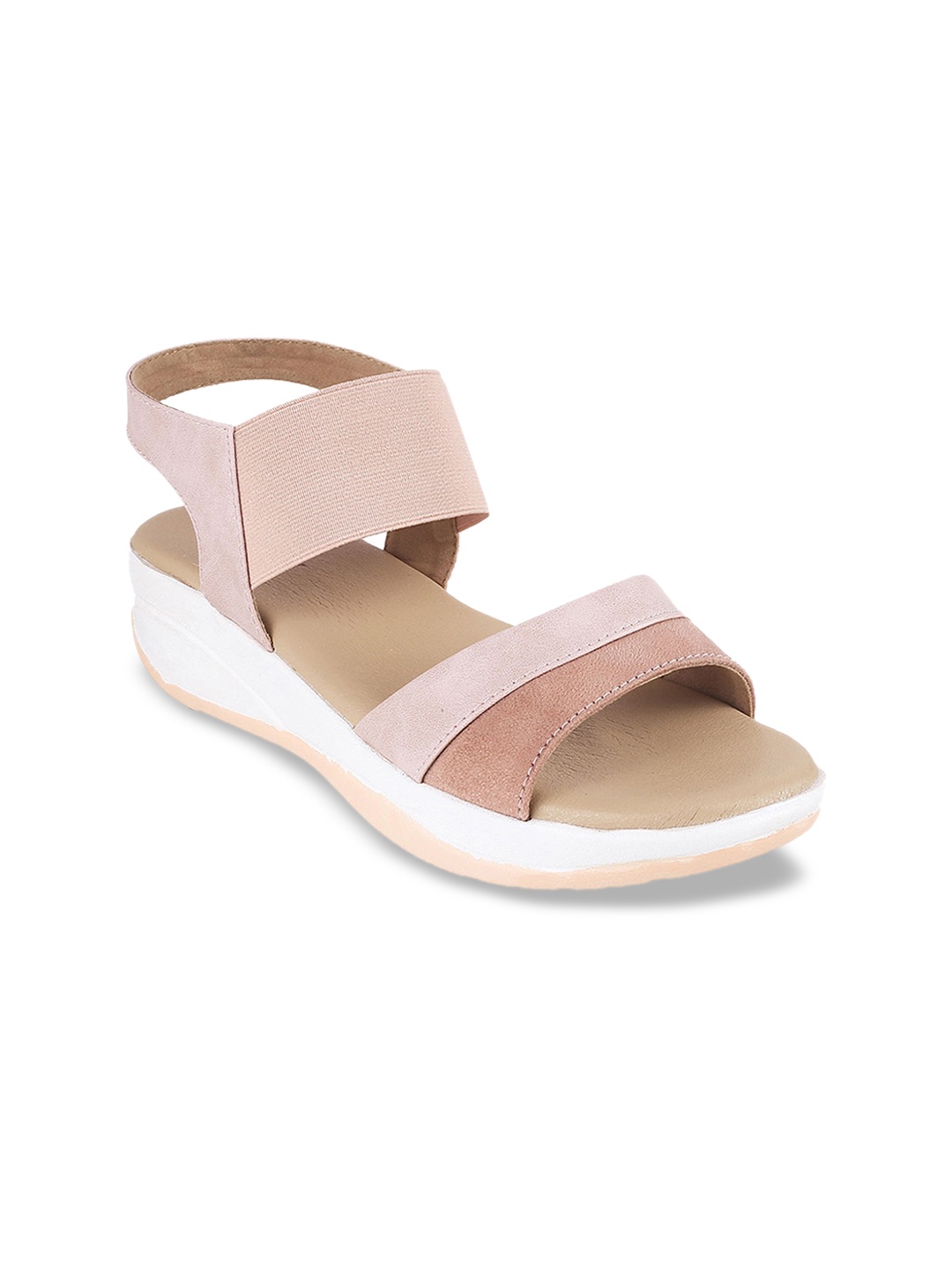 

WALKWAY by Metro Peach-Coloured Wedge Sandals
