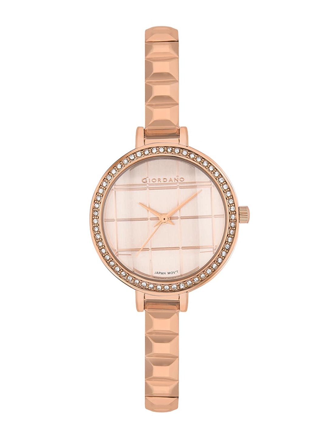 

GIORDANO Women Rose Gold-Toned Embellished Dial Analogue Watch GD-2102-55