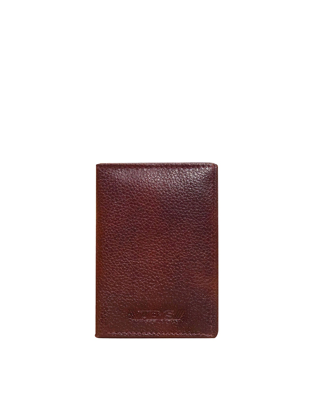 

ABYS Men Brown Textured Leather Card Holder