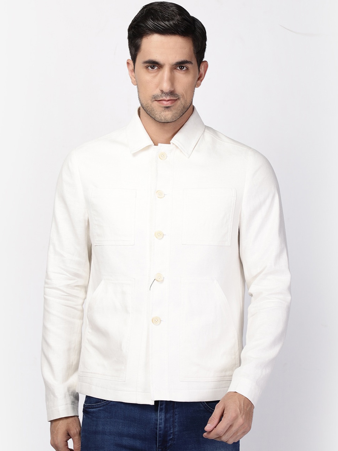 Blackberrys Men Off White Tailored Jacket
