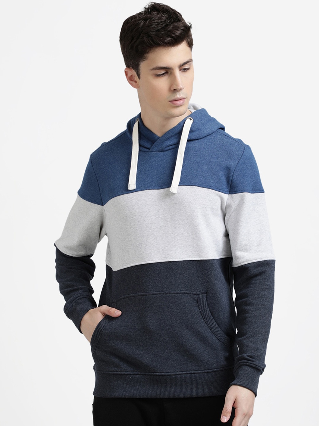 

UrGear Men Multicoloured Colourblocked Cotton Sweatshirt, Multi