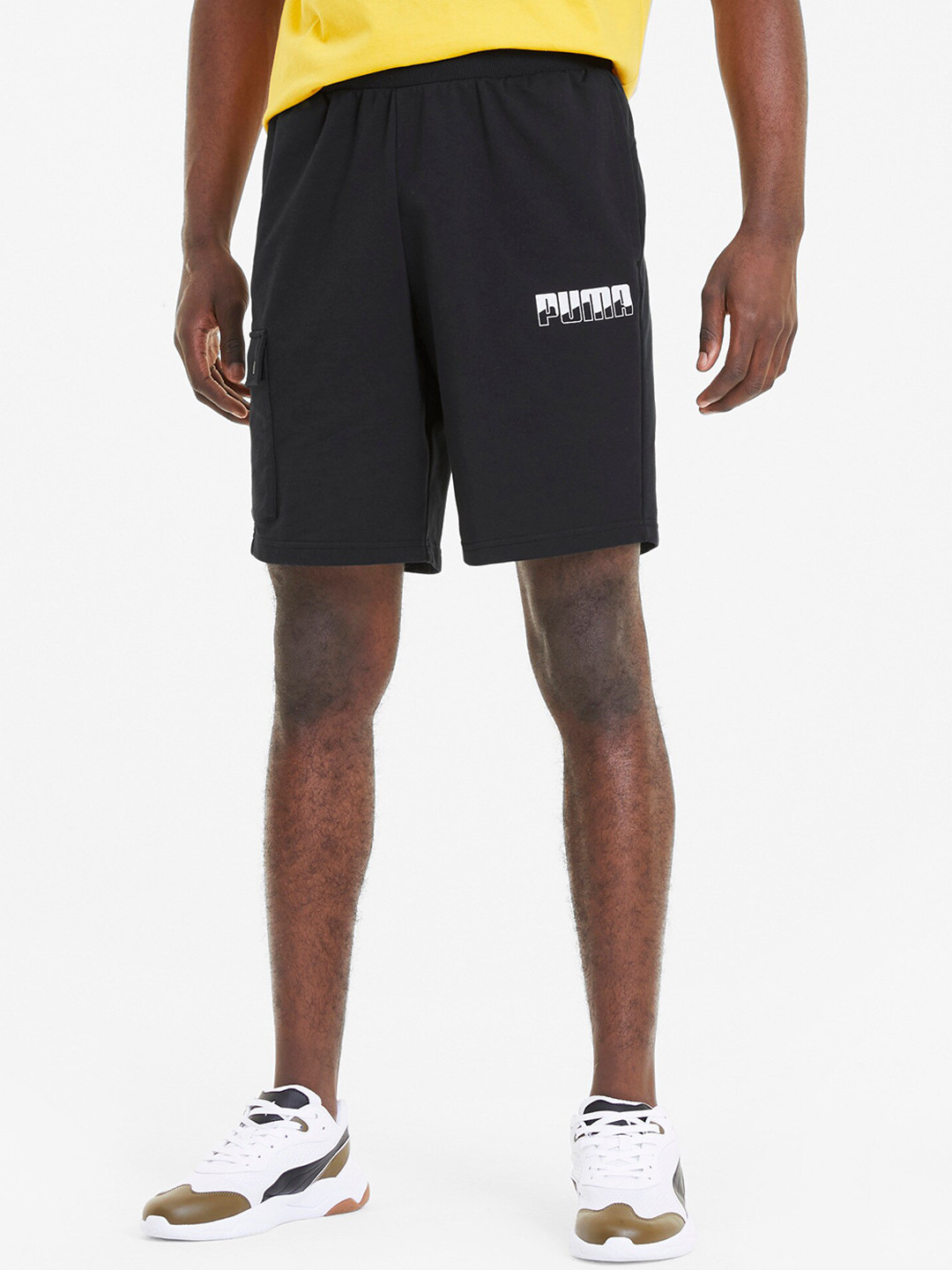 

Puma Men Black Mid-Rise Regular Shorts