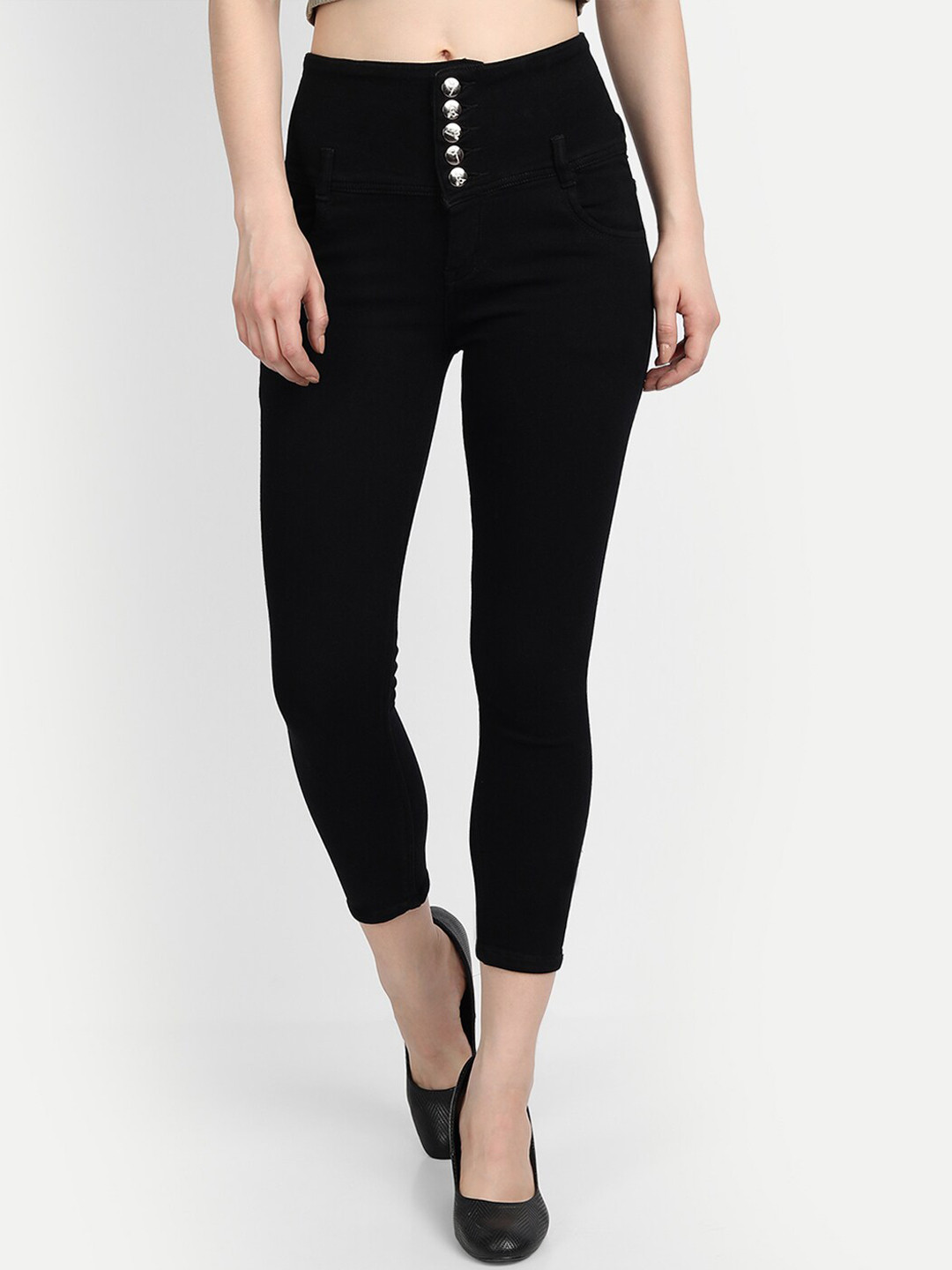 

BROADSTAR Women Black Stretchable Skinny Fit Jeans