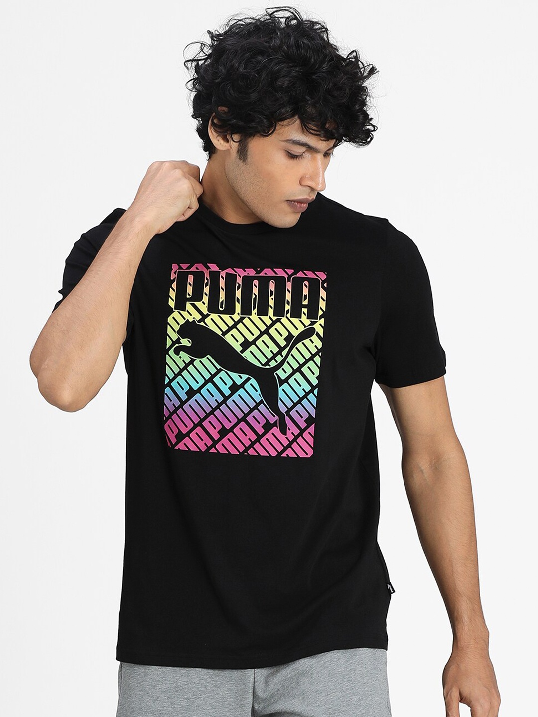 

Puma Men Black Printed T-shirt
