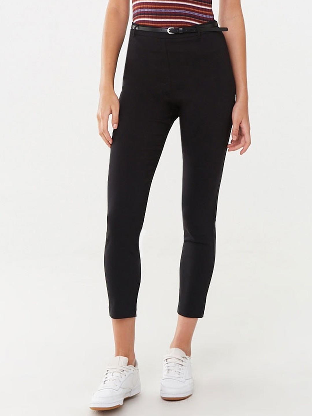 

FOREVER 21 Women Black Regular Trousers