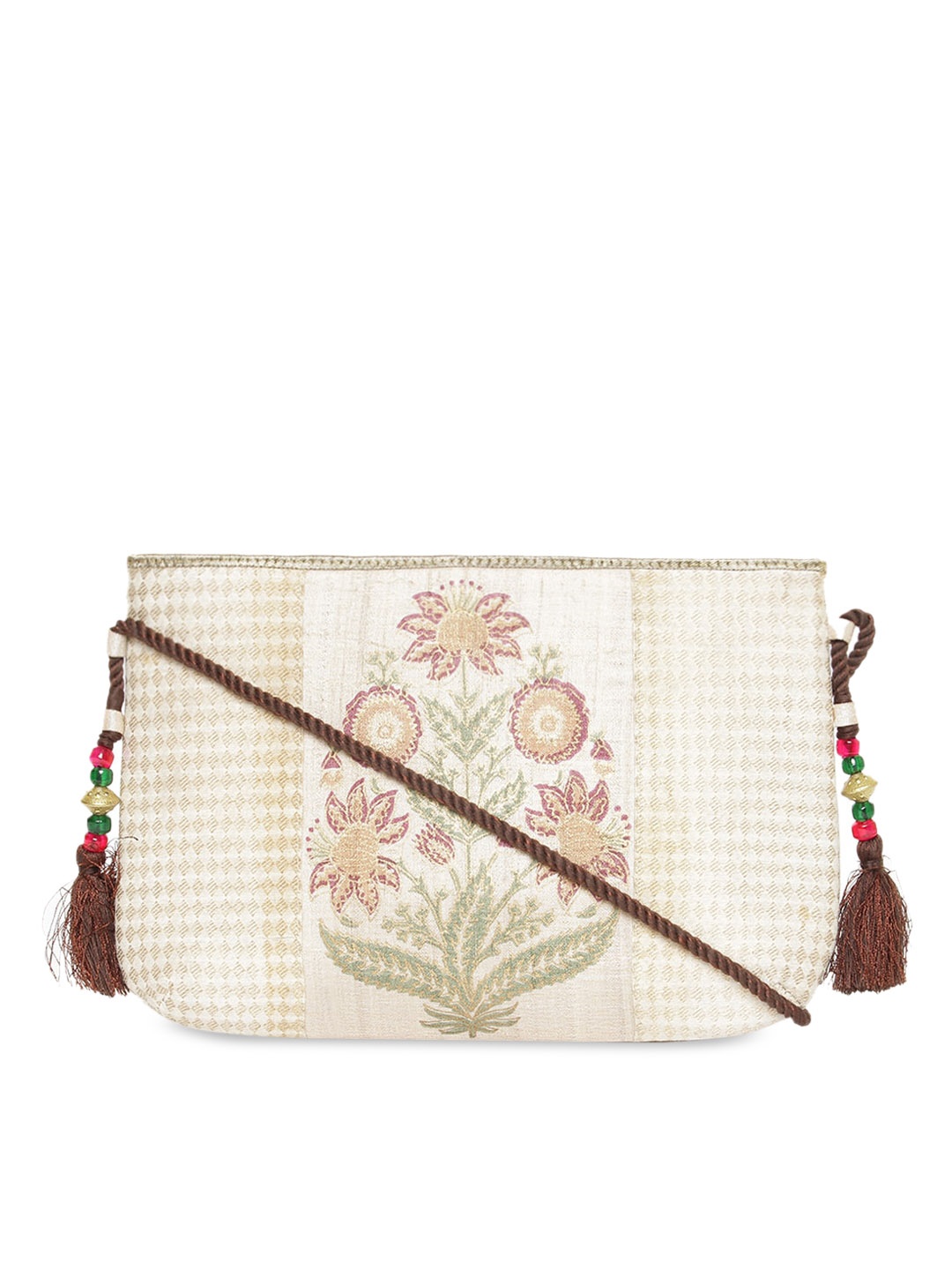 

Fabindia White Embellished Shopper Shoulder Bag