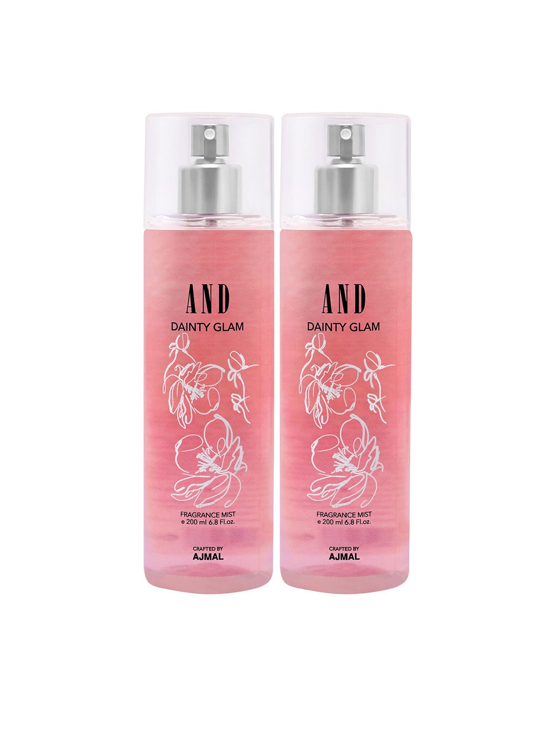 

AND Women Pack Of 2 Dainty Glam Fragrance Mist 400 ml, Pink