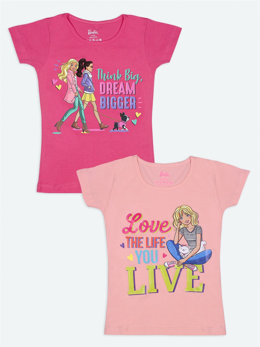 

Barbie Girls Multicoloured 2 Printed T-shirt, Multi