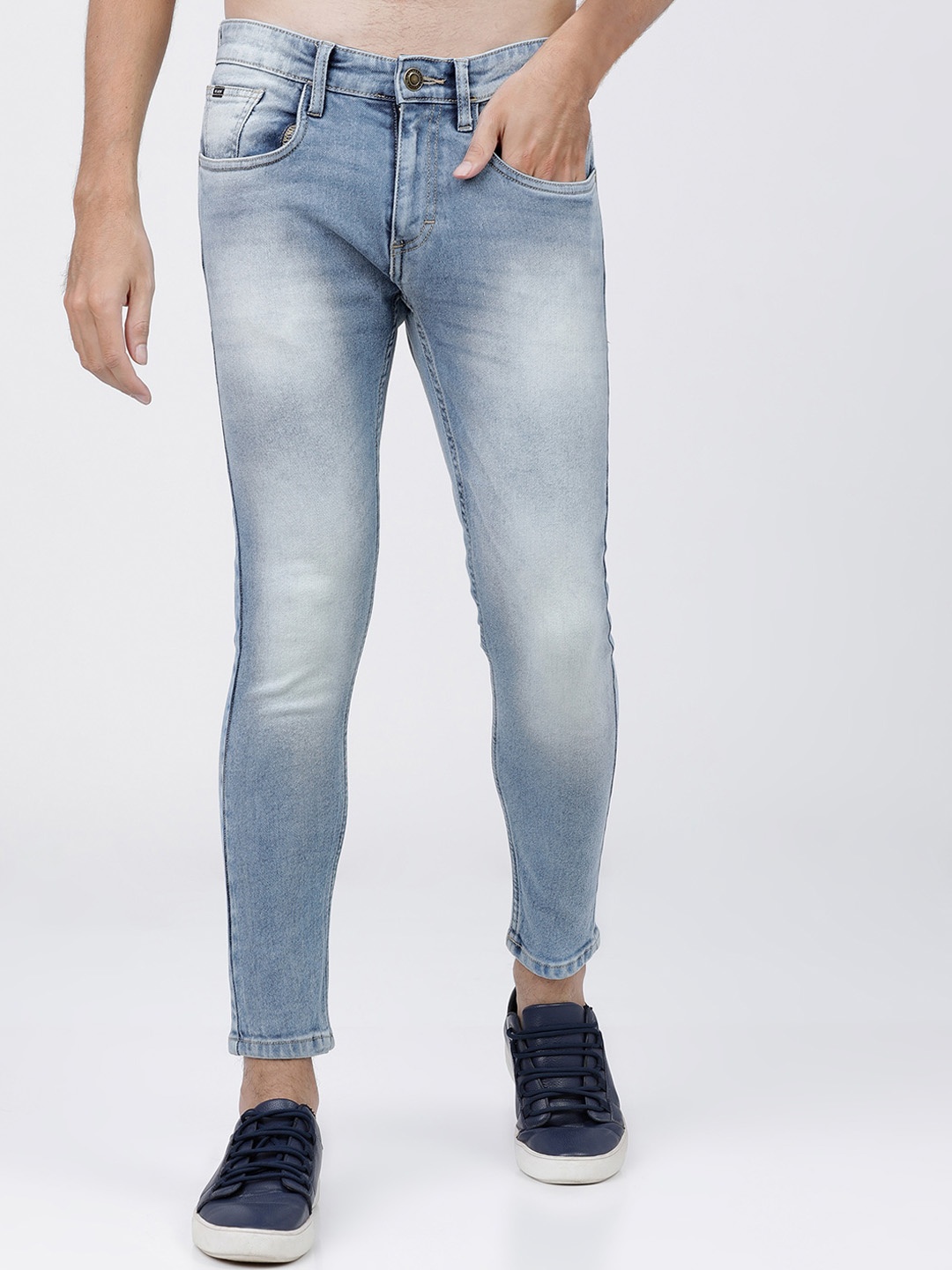 

HIGHLANDER Men Blue Tapered Fit Heavy Fade Stretchable Jeans