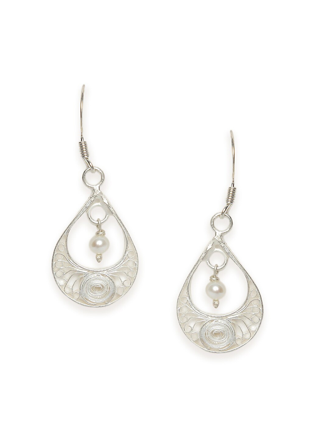 

Fabindia Silver-Toned Contemporary Studs Earrings