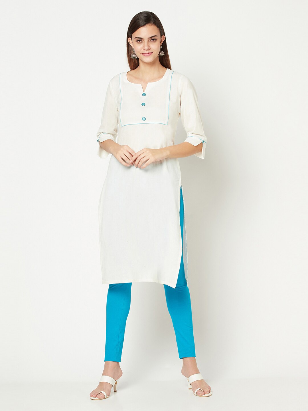 

Safaa Women White Kurta