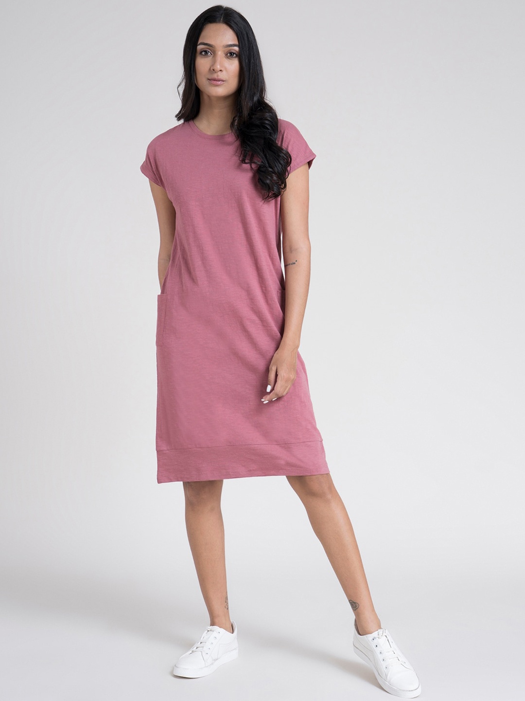 

FableStreet Women Pink T-shirt Dress
