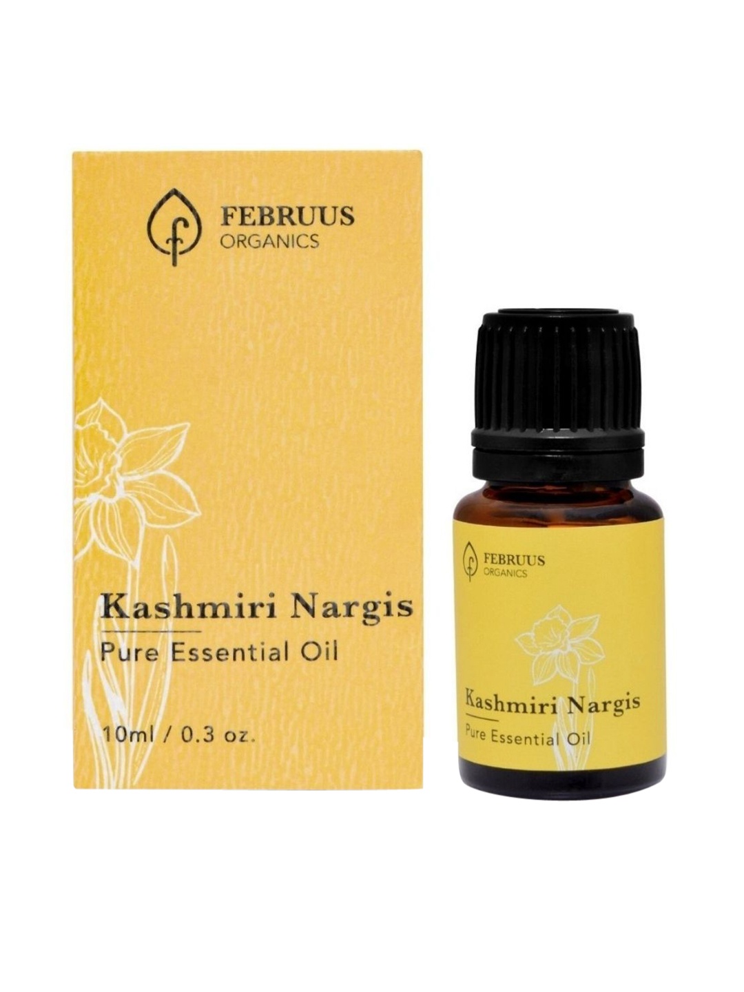 

Februus Organics Kashmiri Nargis Essential Oil 10 ml, Transparent