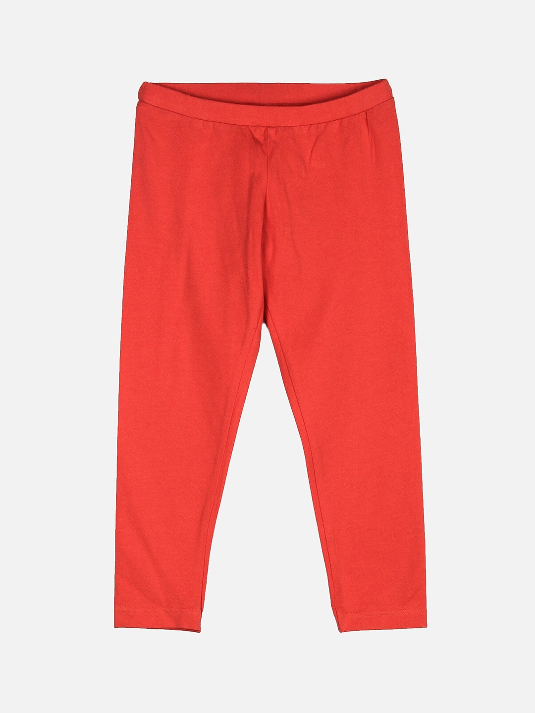 

Peppermint Girls Red Solid Ankle-Length Leggings