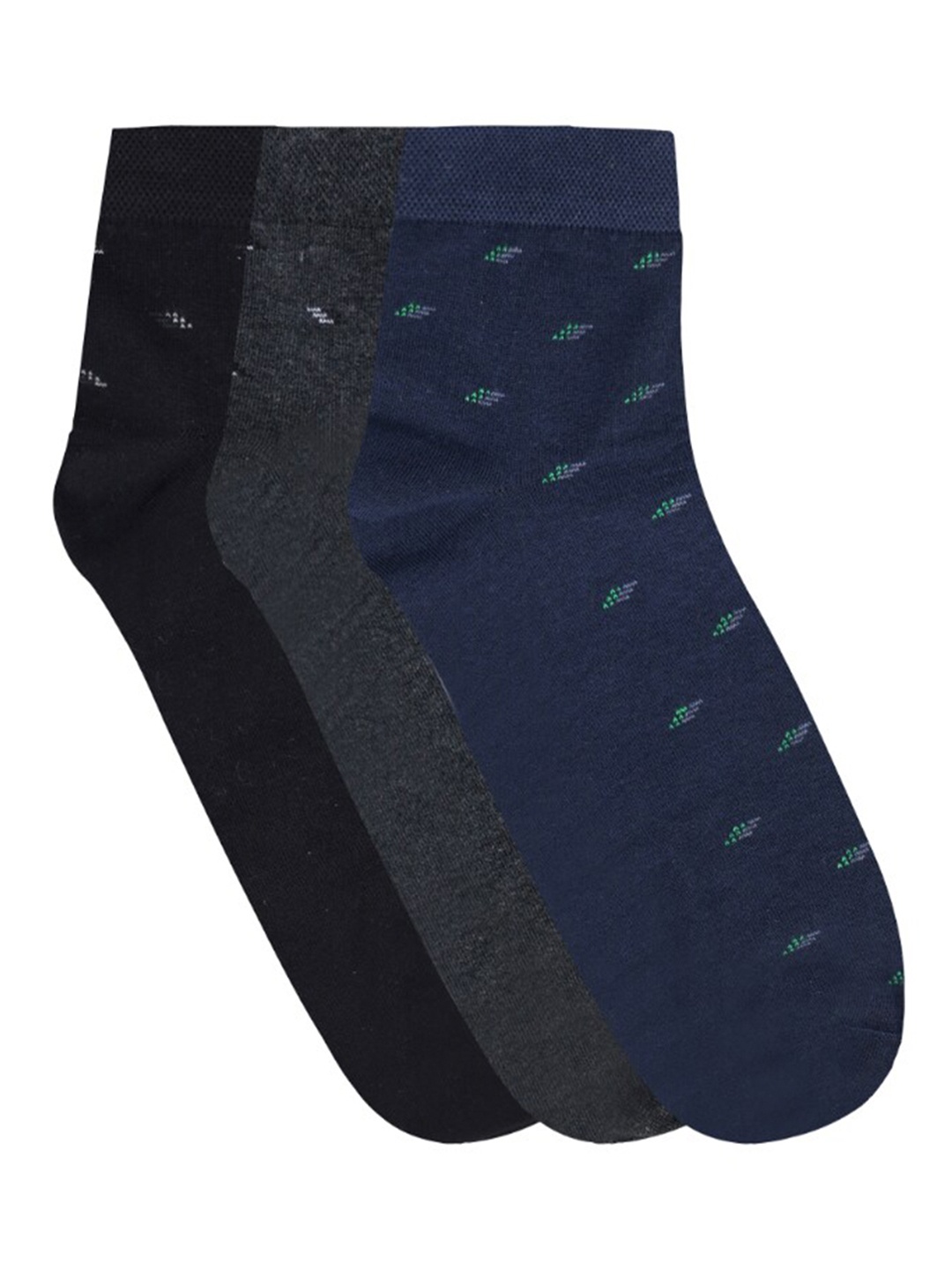

N2S NEXT2SKIN Men Pack Of 3 Above Ankle-Length Cotton Socks, Navy blue
