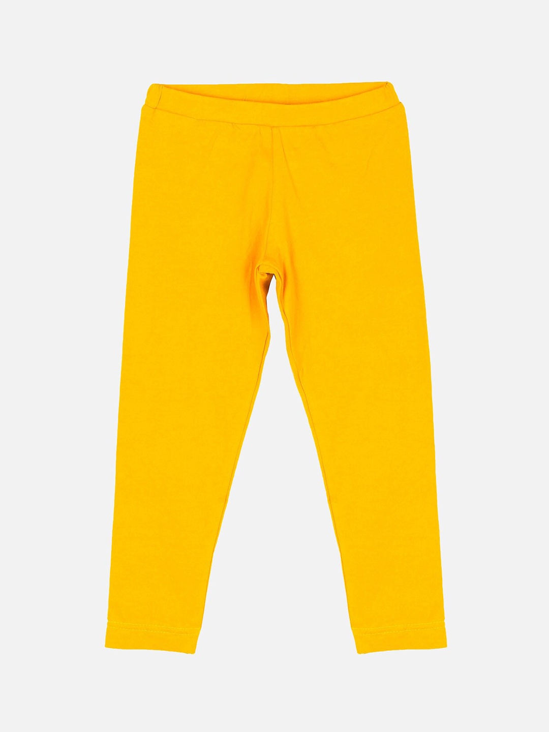 

Peppermint Girls Yellow Solid Ankle-length Leggings