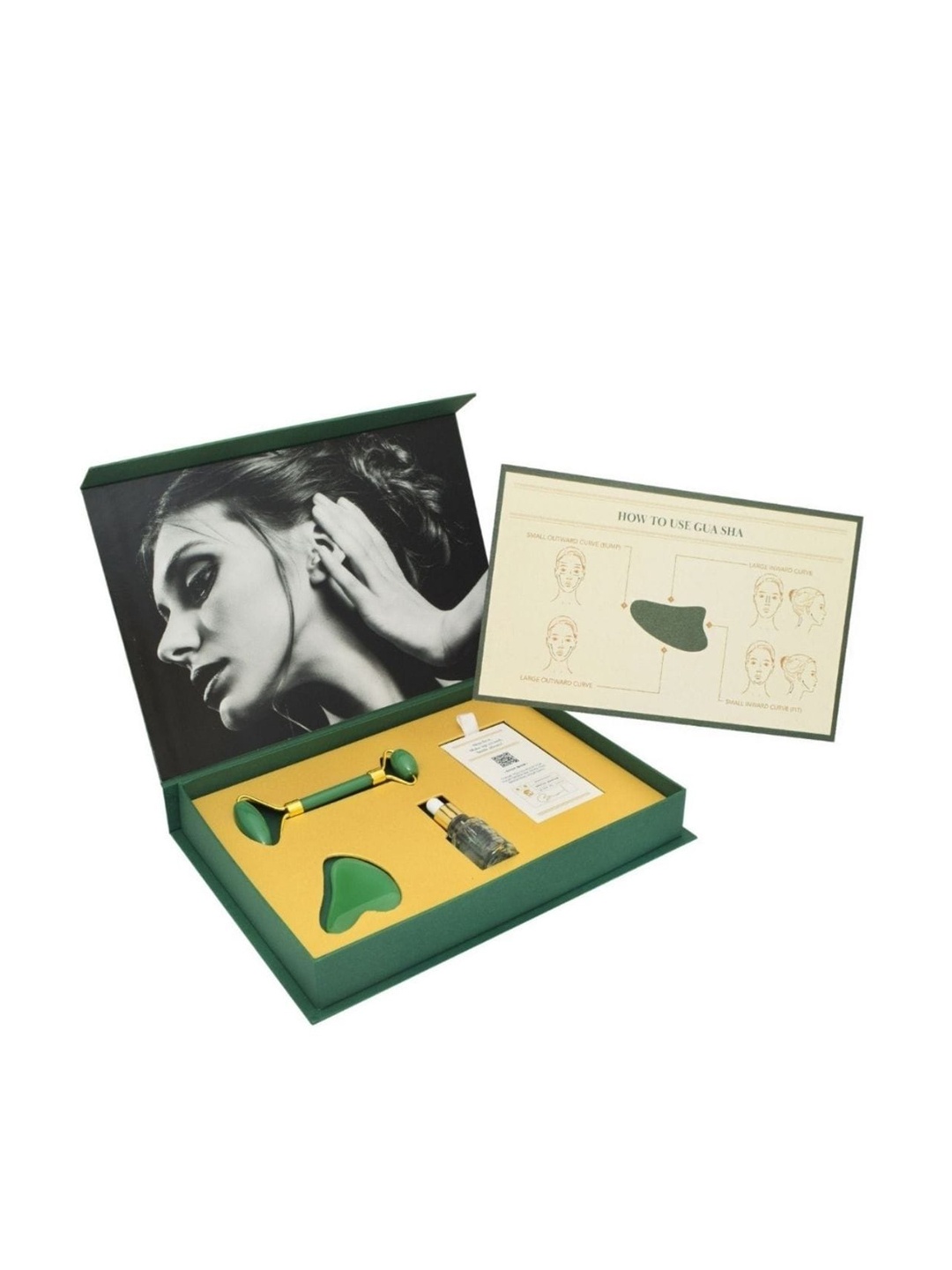 

Februus Organics Luxury Facial Tool Set, Green