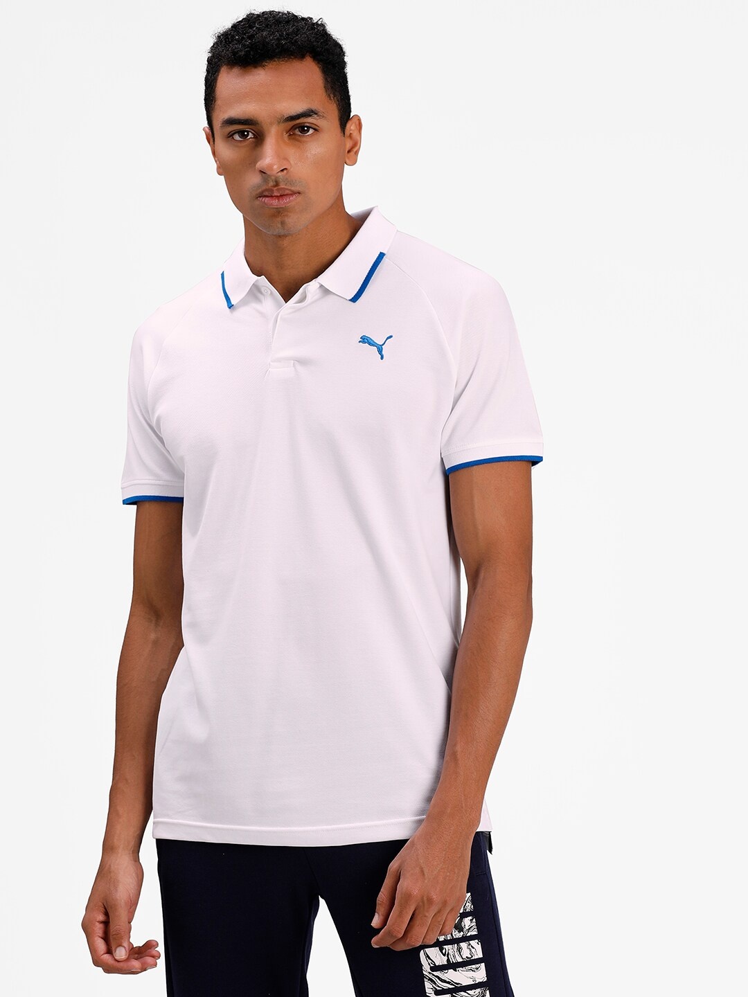 

Puma Men Lavender Polo Collar T-shirt