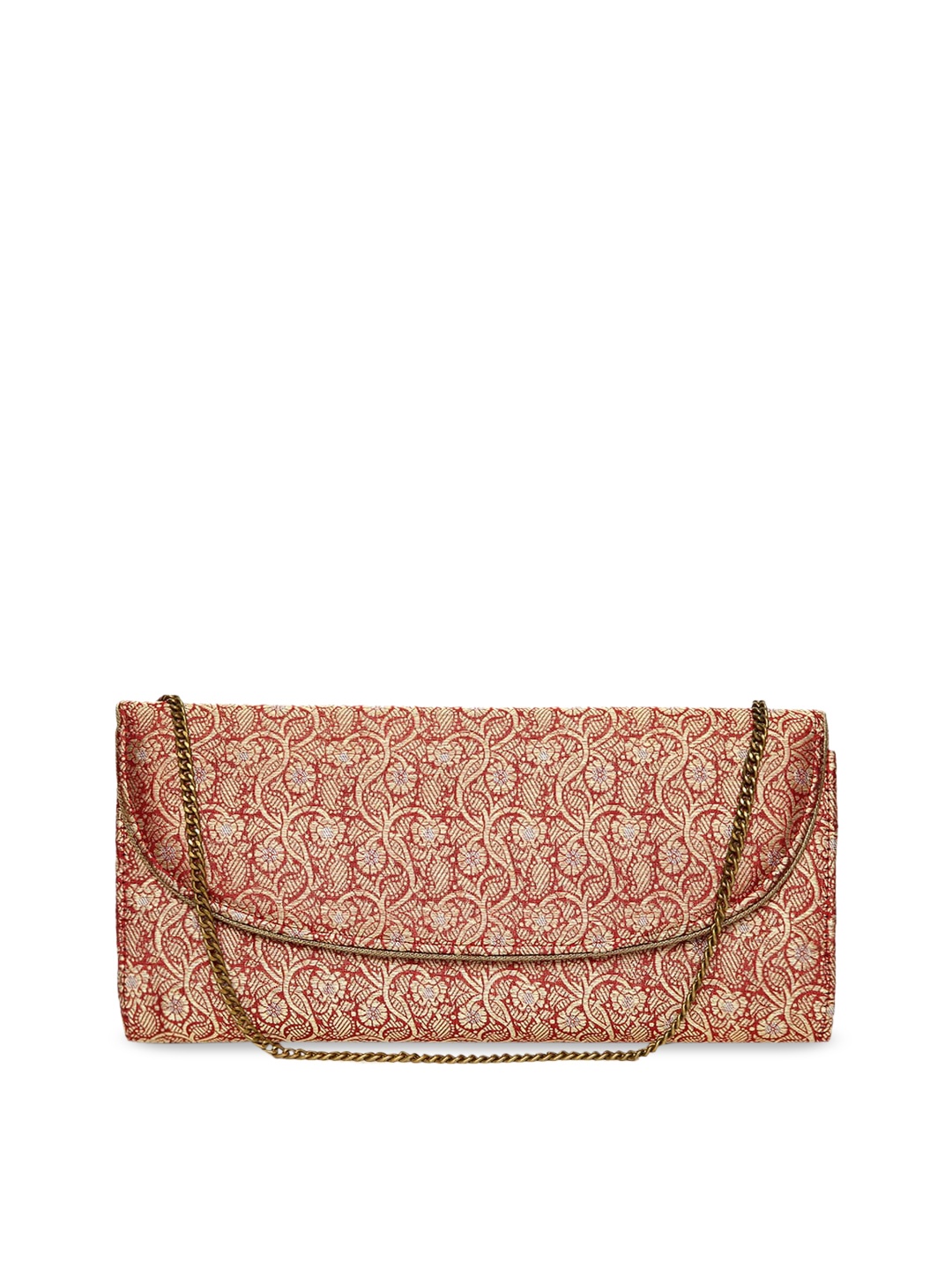 

Fabindia Red Textured Swagger Sling Bag