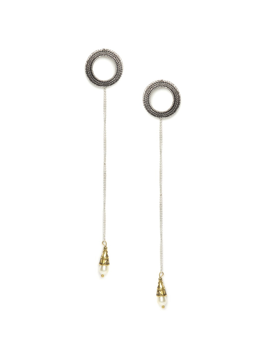 

Fabindia Silver-Toned Contemporary Studs Earrings