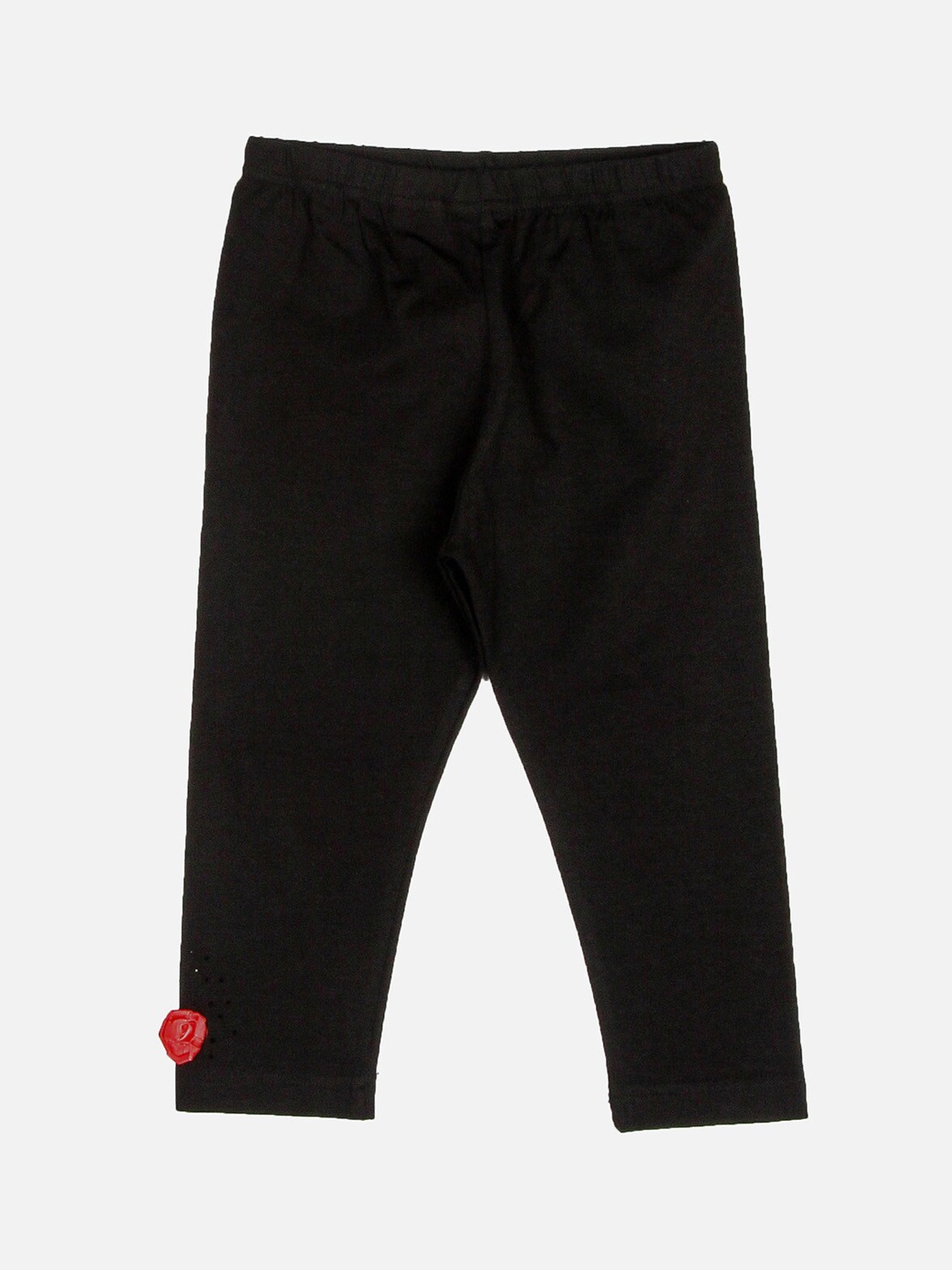 

Peppermint Girls Black Solid Ankle-Length Leggings