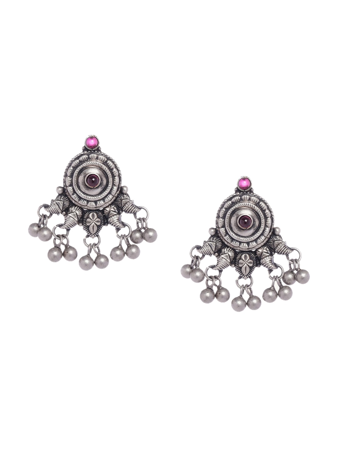 

Fabindia Silver-Toned Contemporary Drop Earrings