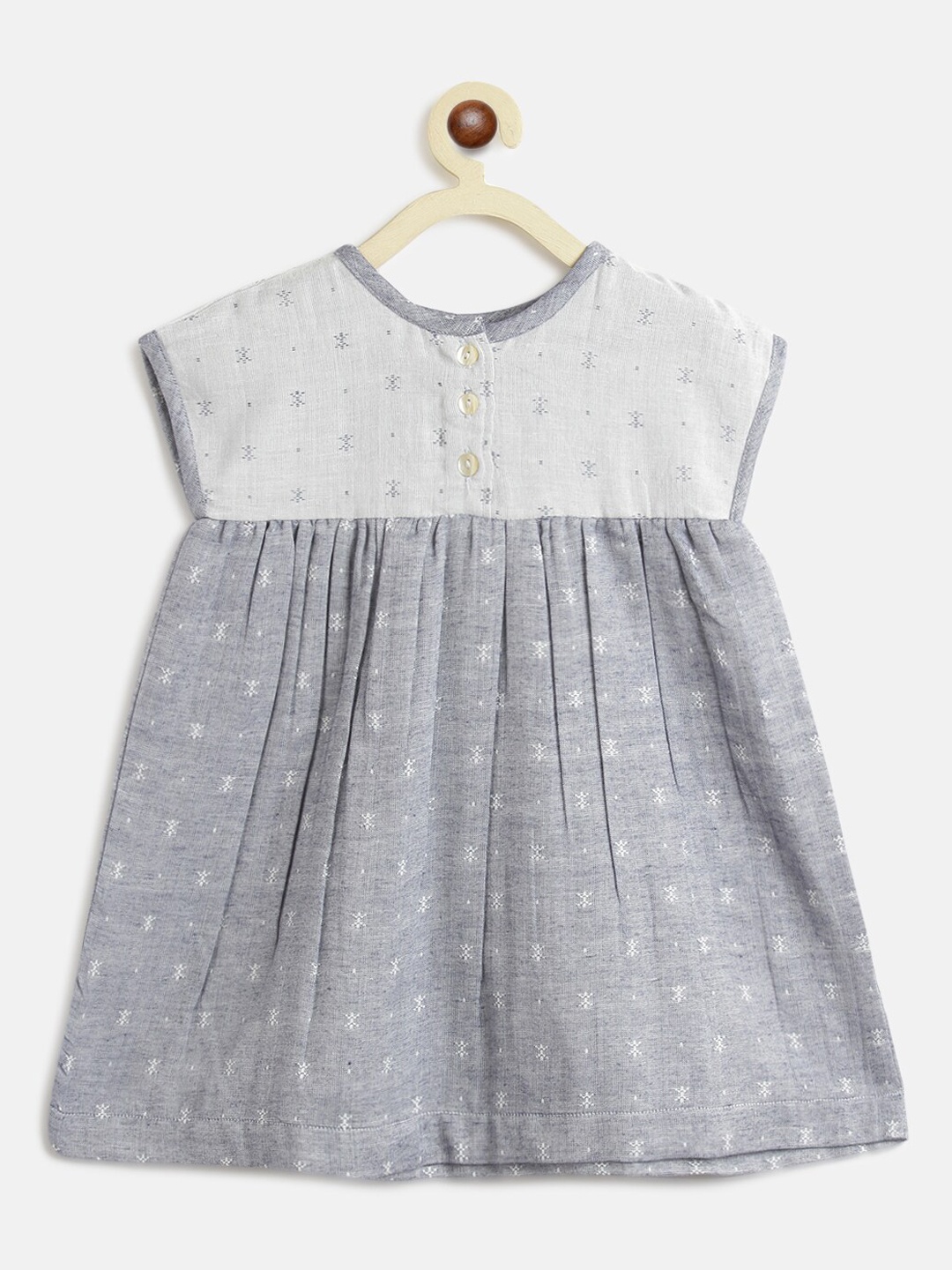 

Kids On Board Girls White & Grey Dress