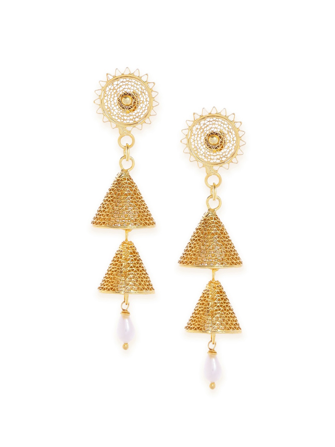 

Fabindia Gold-Toned Contemporary Drop Earrings