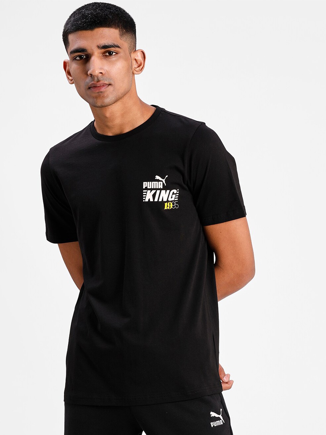 

Puma Men Black Cotton Graphic Legends T-shirt