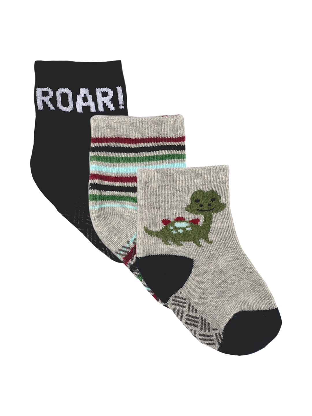 

Nuluv Boys Pack Of 3 Assorted Ankle-Length Socks