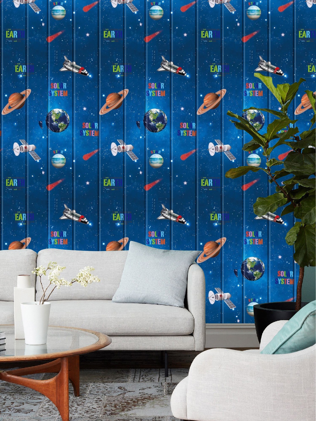 

Jaamso Royals Blue Set of 3 Printed Self Adhesive 3D Wallpapers