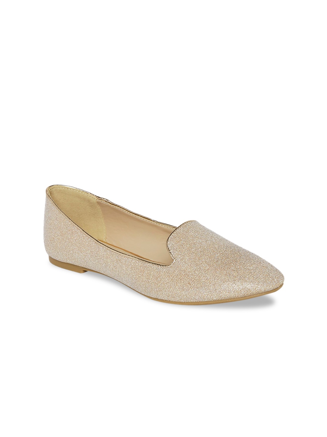 

Forever Glam by Pantaloons Women Gold-Toned Textured Flats