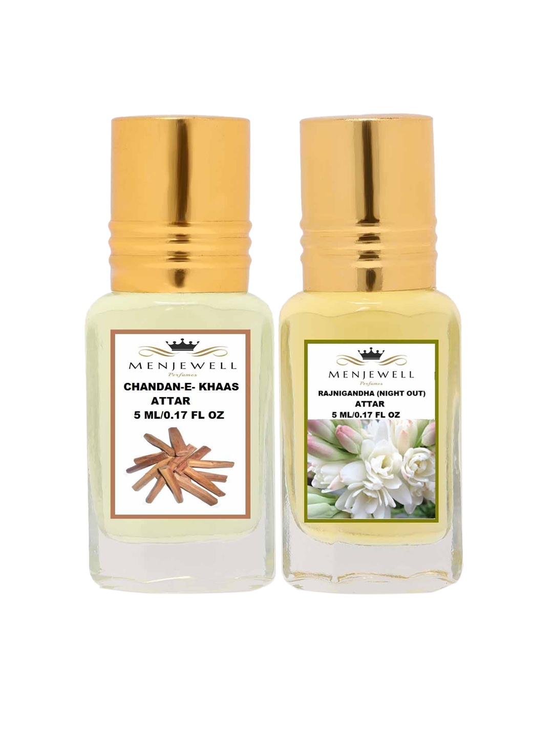 

Menjewell Yellow Set of 2 Chandan-E-Khaas & Rajnigandha Attar