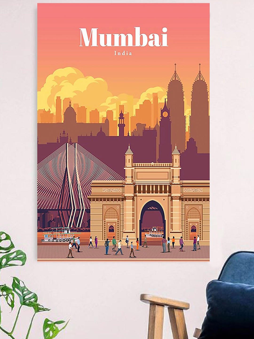 

Gallery99 Purple & Beige Mumbai Canvas Unframed Painting