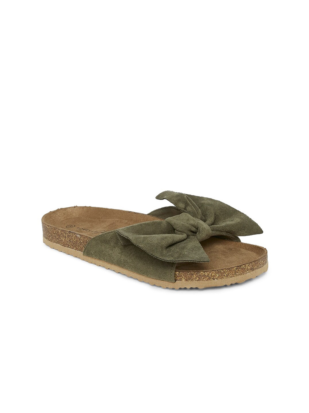 

Forever Glam by Pantaloons Women Olive Green Open Toe Flats