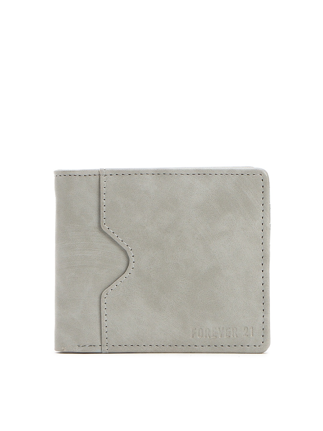

FOREVER 21 Men Grey Solid PU Two Fold Wallet