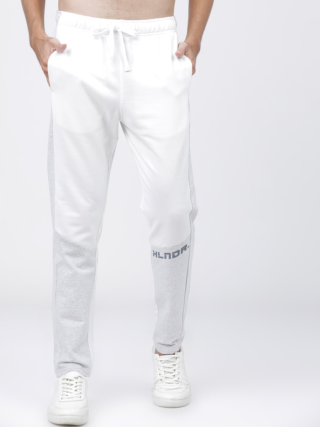 HIGHLANDER Men White Solid Slim-Fit Track Pants