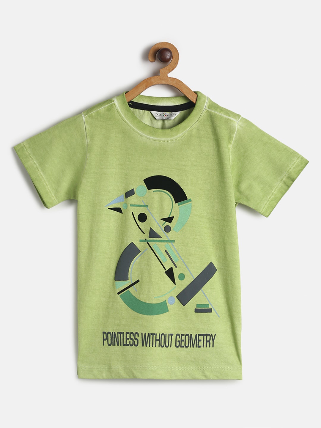 

TALES & STORIES Boys Green Printed T-shirt