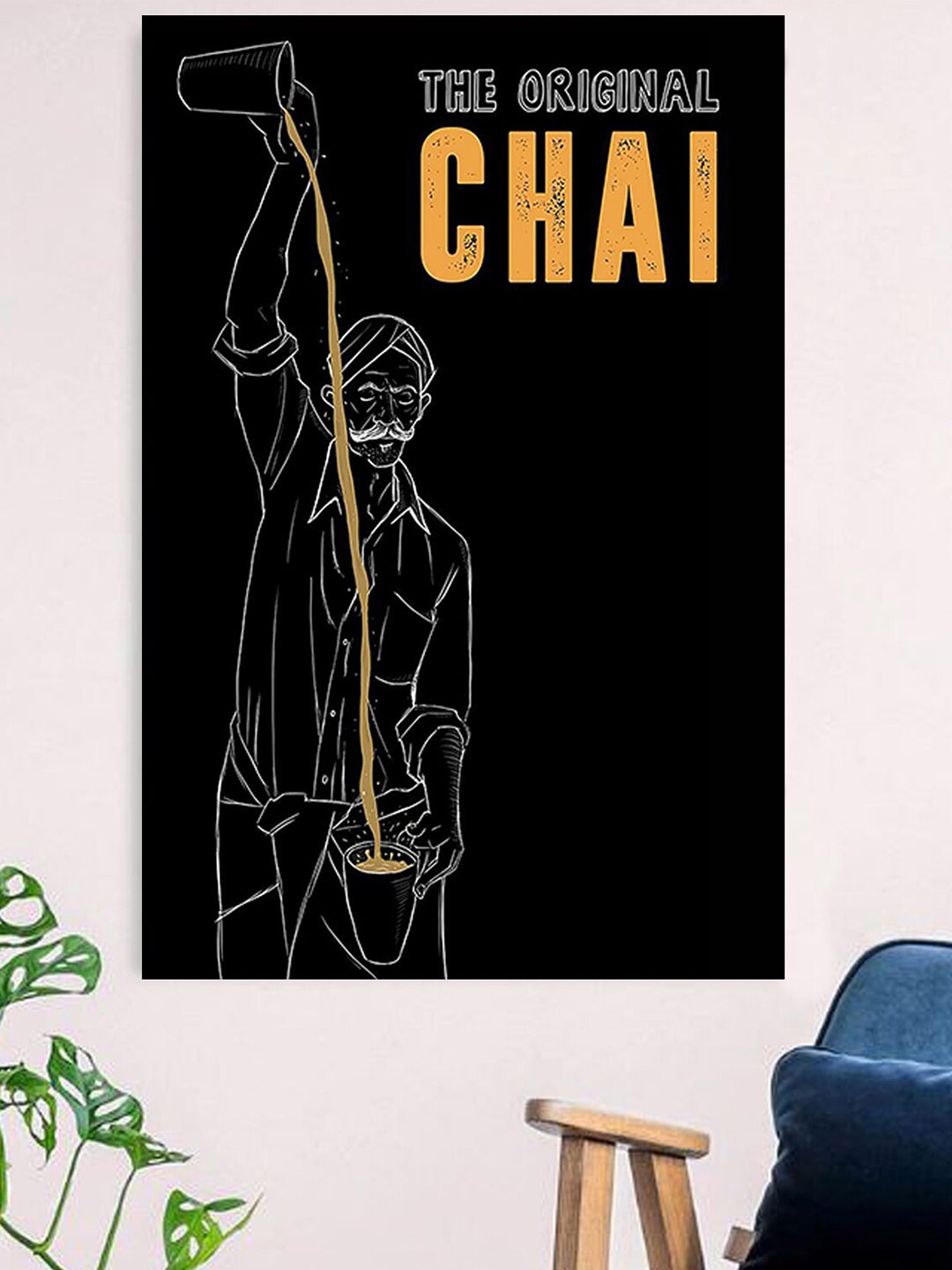 

Gallery99 Black & Yellow The Original Chai Canvas Unframed Painting