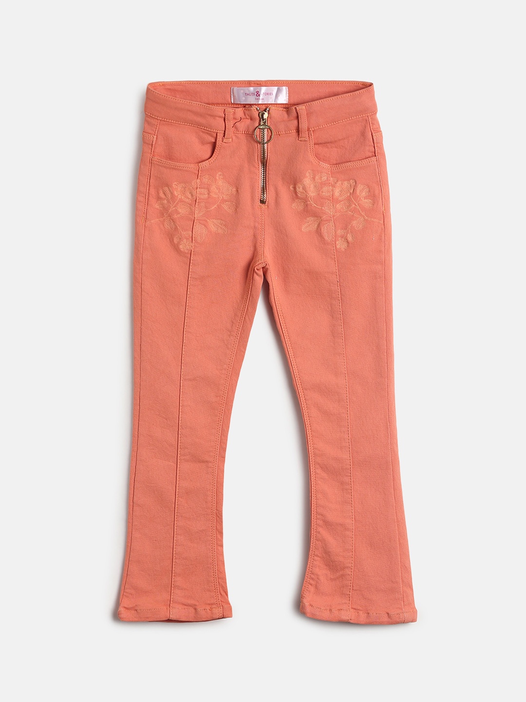 

TALES & STORIES Girls Orange Bootcut Trousers