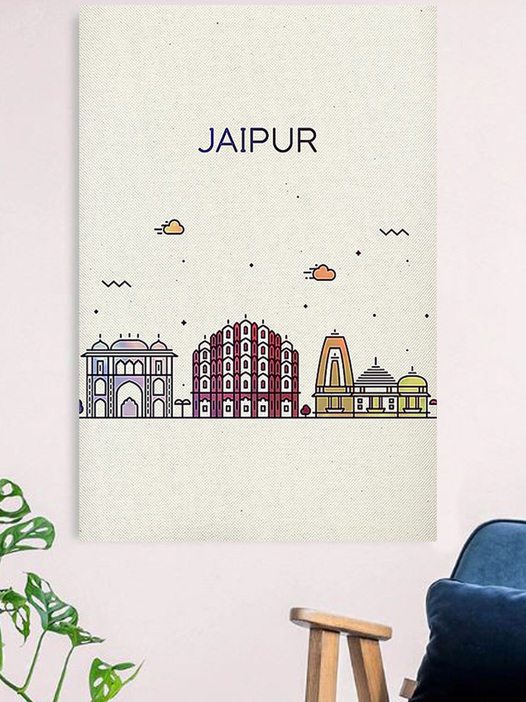 

Gallery99 White Jaipur Canvas Unframed Painting
