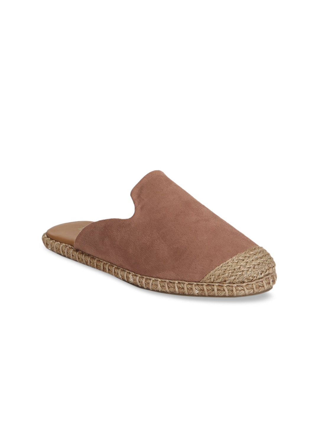 

Truffle Collection Women Nude-Coloured Colourblocked Suede Espadrilles