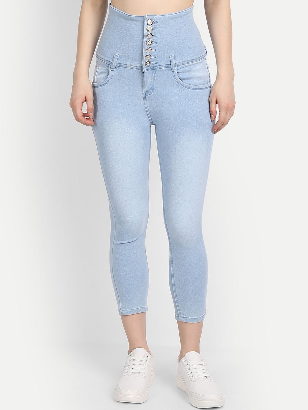 

BROADSTAR Women Blue Slim Fit Stretchable High Rise Jeans