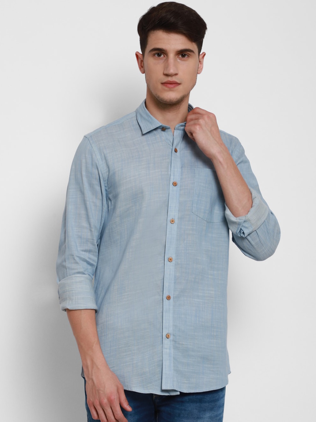 

cape canary Men Blue Casual Shirt