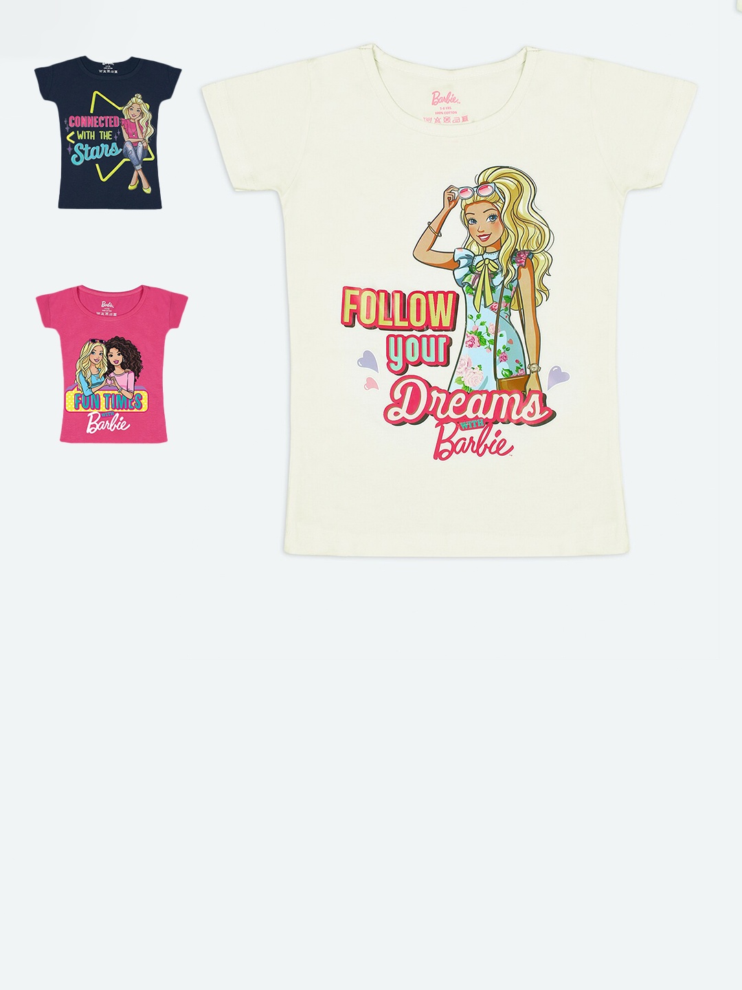 

Barbie Girls Multicoloured 3 Printed T-shirt, Multi