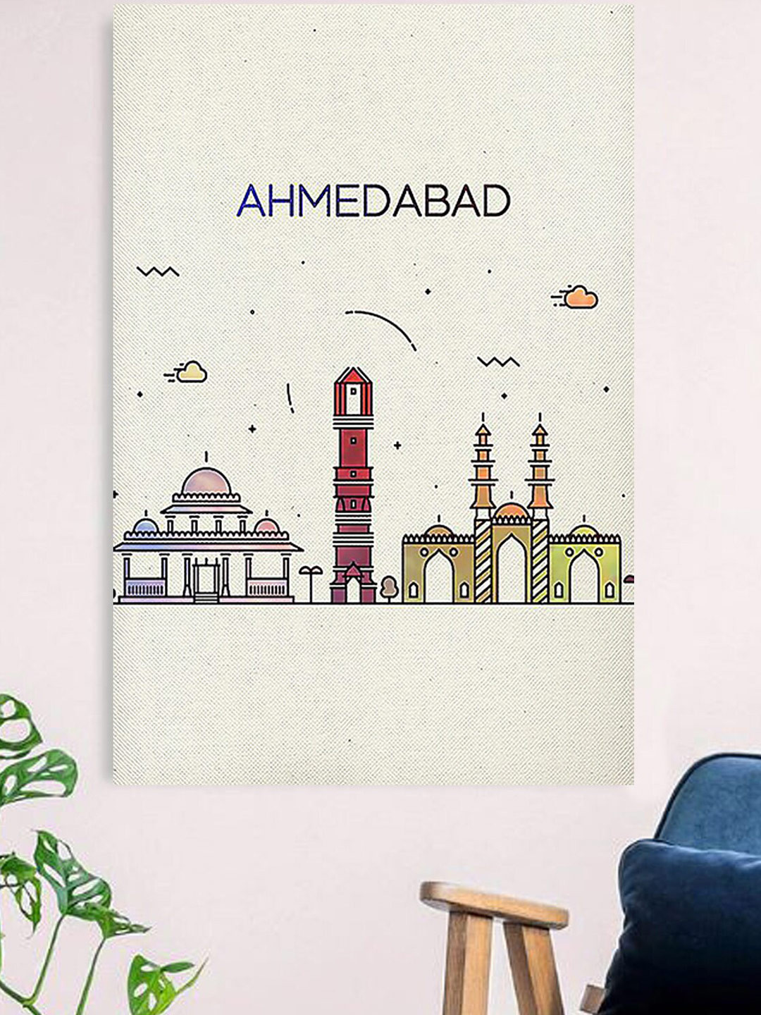 

Gallery99 Off-White Ahmedabad Canvas Unframed Painting