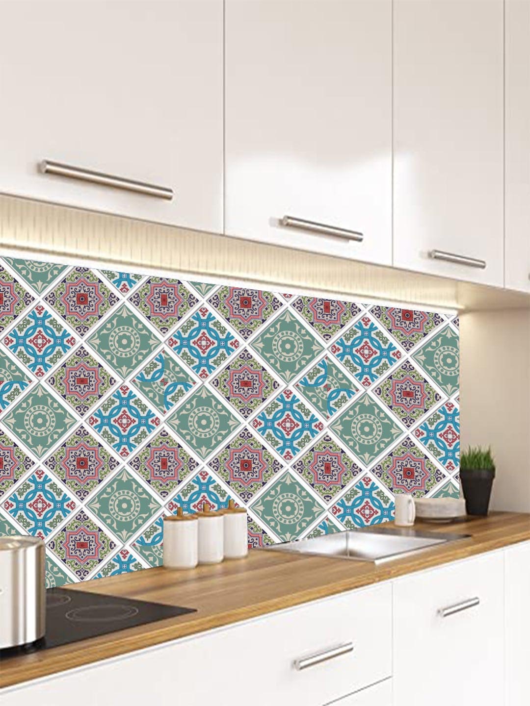 

Jaamso Royals Multicoloured Wall Penal PE Foam Self Adhesive 3D 1 Sheet Wallpaper, Multi
